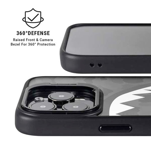 Shark Teeth Grey Street Camo iPhone 16 Pro Kickstand Case